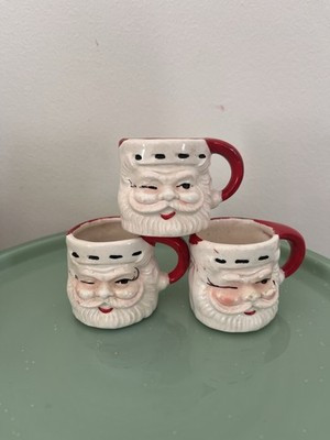 Vintage mini ceramic made in Japan Santa mugs Set Of 3 | eBay US