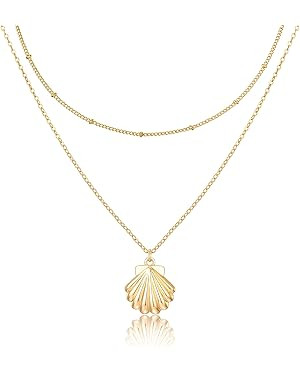 Ava Riley Necklace for Women, 14K Gold-Plated Dainty Choker, Silver Layered Necklaces for Women, ... | Amazon (US)