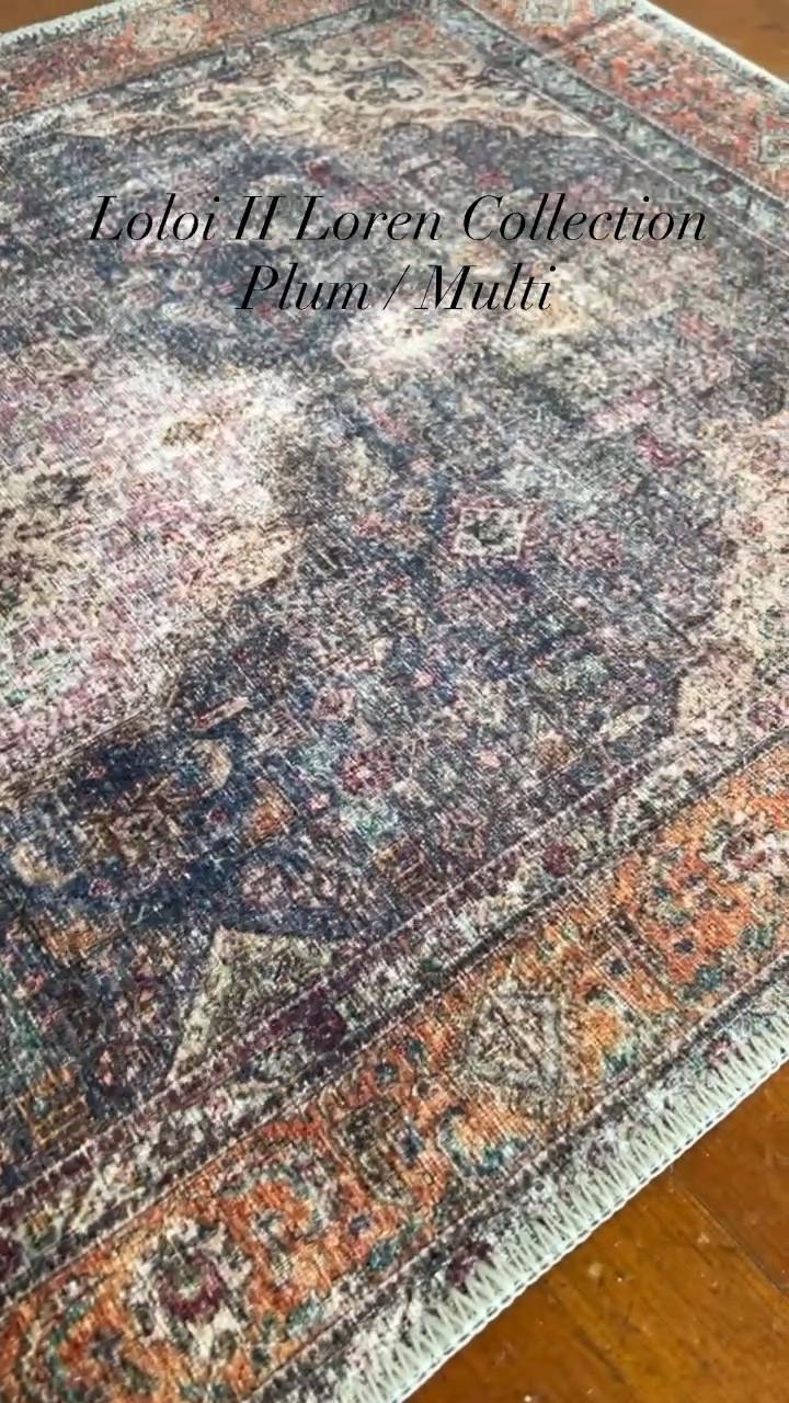 Loloi II Loren Collection Plum/Multi | Vintage Inspired Area Rig | Area Rugs | Loloi Rugs | Low Profile Rug | Traditional Area Rug | Vintage Area Rug

#LTKhome