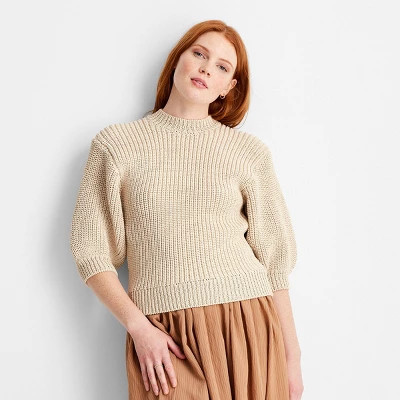 Women's Short Sleeve Crewneck Sweater - Future Collective | Target