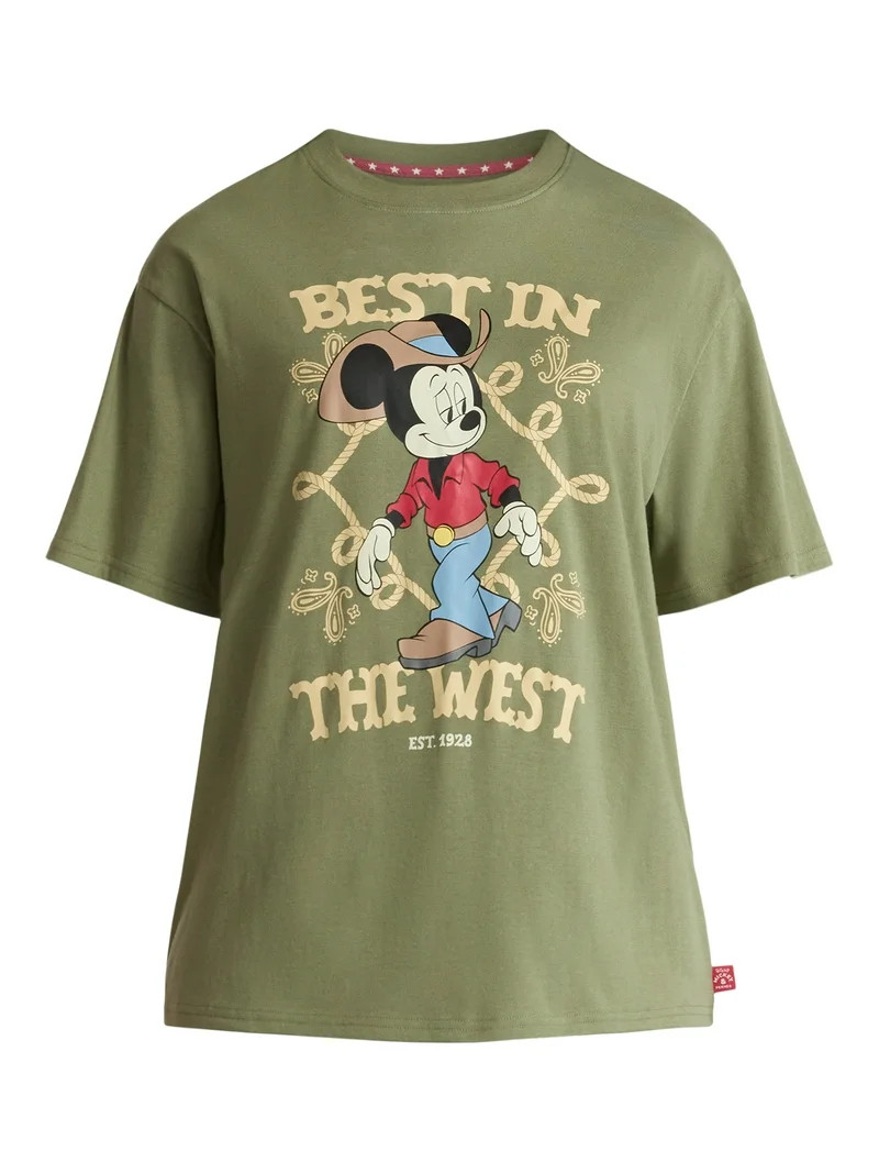 Disney Mickey Mouse Women's Graphic Tee with Short Sleeves, Sizes XXS-XXL | Walmart (US)