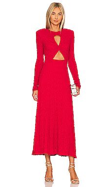 Sabina Musayev Alberta Midi Dress in Red from Revolve.com | Revolve Clothing (Global)