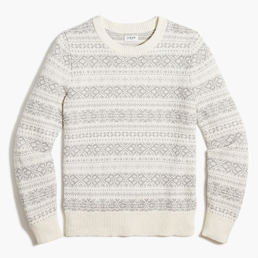 Fair Isle crewneck sweater | J.Crew Factory