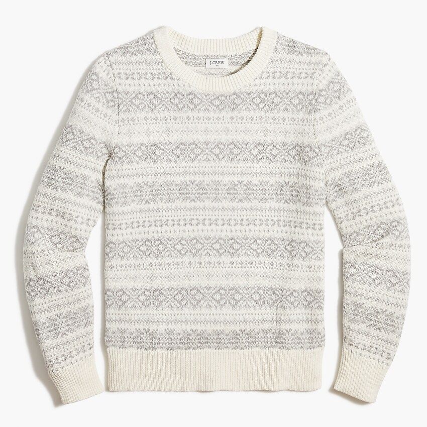 Fair Isle crewneck sweater | J.Crew Factory