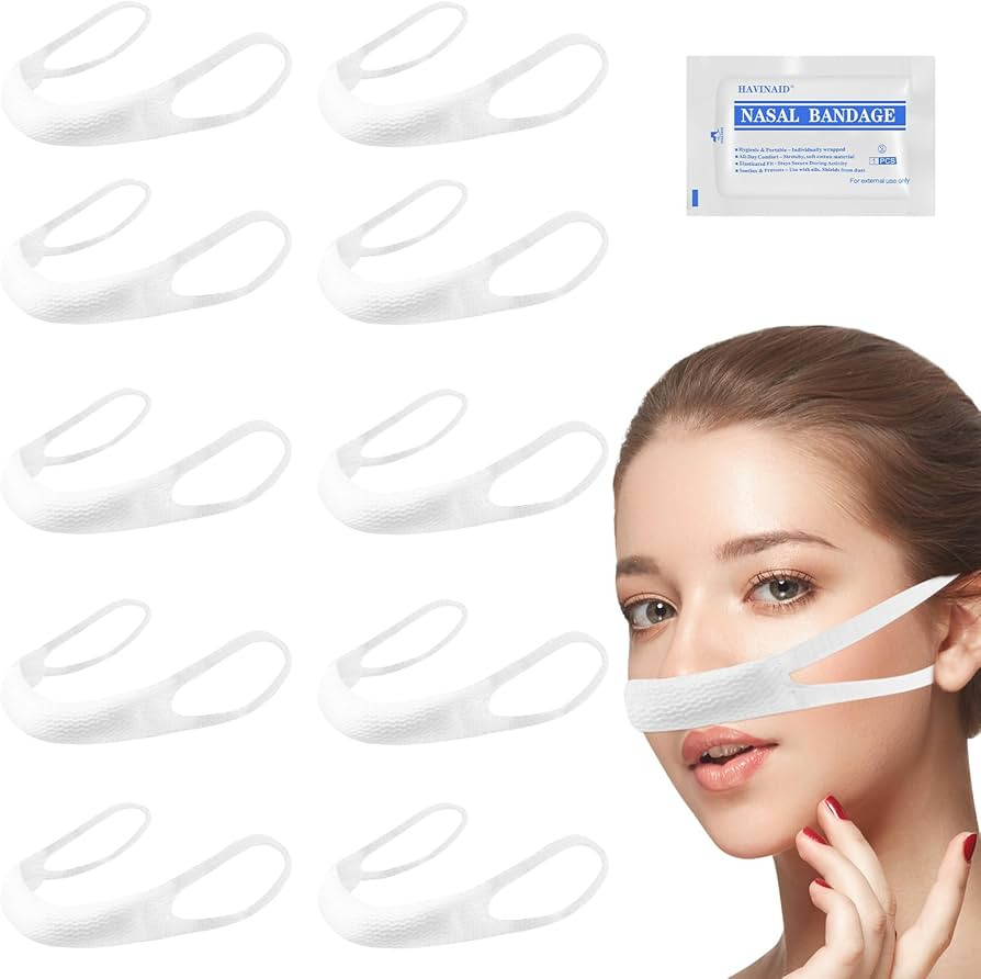 Elasticated Nose Bandage, Nasal Dressing Holder, Individually Wrapped for Post-Surgery Rhinoplast... | Amazon (US)