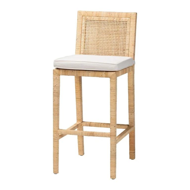 bali & pari Sofia Boho Bar Stool, Bar Height, Natural | Walmart (US)