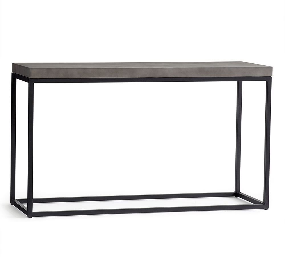 Sloan Indoor/Outdoor Concrete & Iron Console Table | Pottery Barn (US)