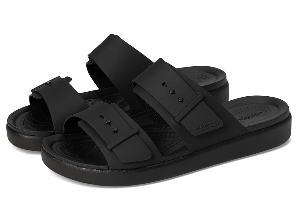 Crocs Brooklyn Buckle Low Low Women's Sandals Black : 11 M, Synthetic | Zappos