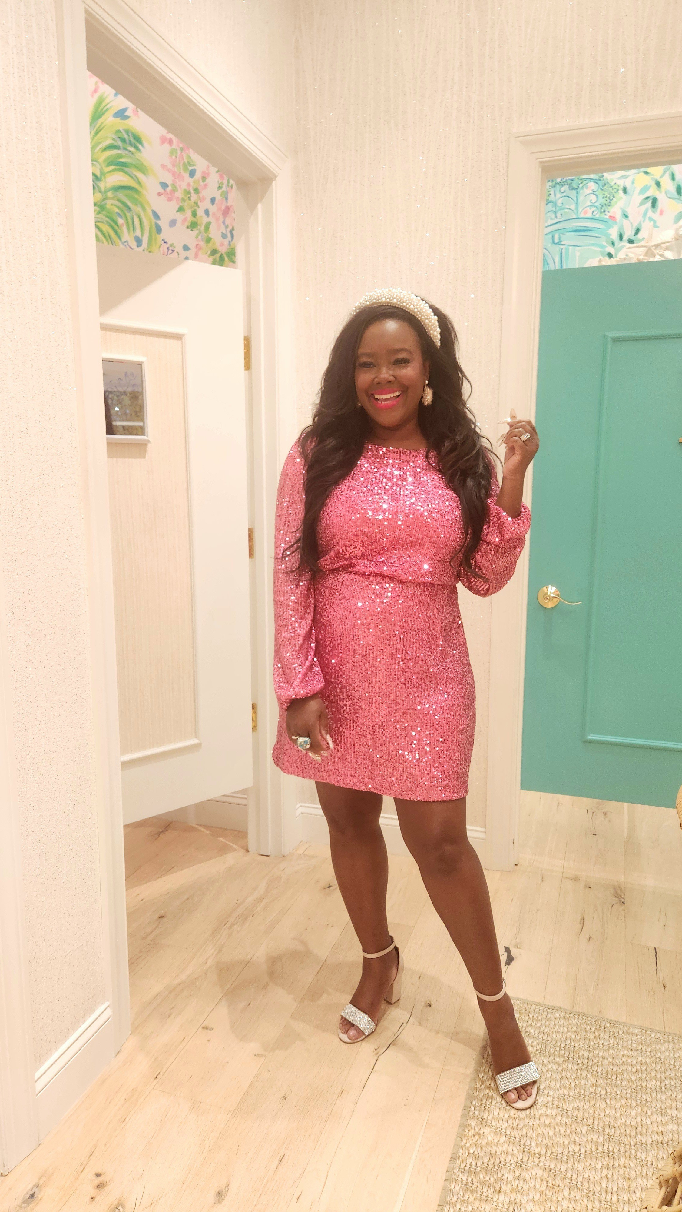 What to wear to your holiday party. I am wearing a size large in this beautiful sparkly pink romper from Lilly Pulitzer, which they are having a great sale right now through December 2.

#LTKCyberWeek #LTKSaleAlert #LTKHoliday