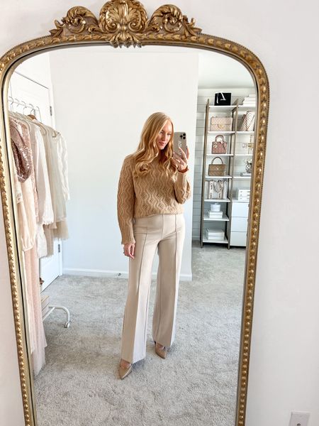 Neutral knit detail top from J.Crew that’s half off right now! It makes the perfect workwear outfit for the winter  

#LTKunder100 #LTKstyletip #LTKworkwear