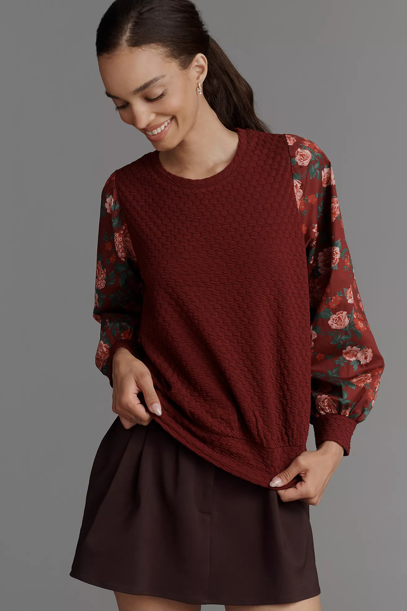 Porridge Textured Sweatshirt | Anthropologie (US)