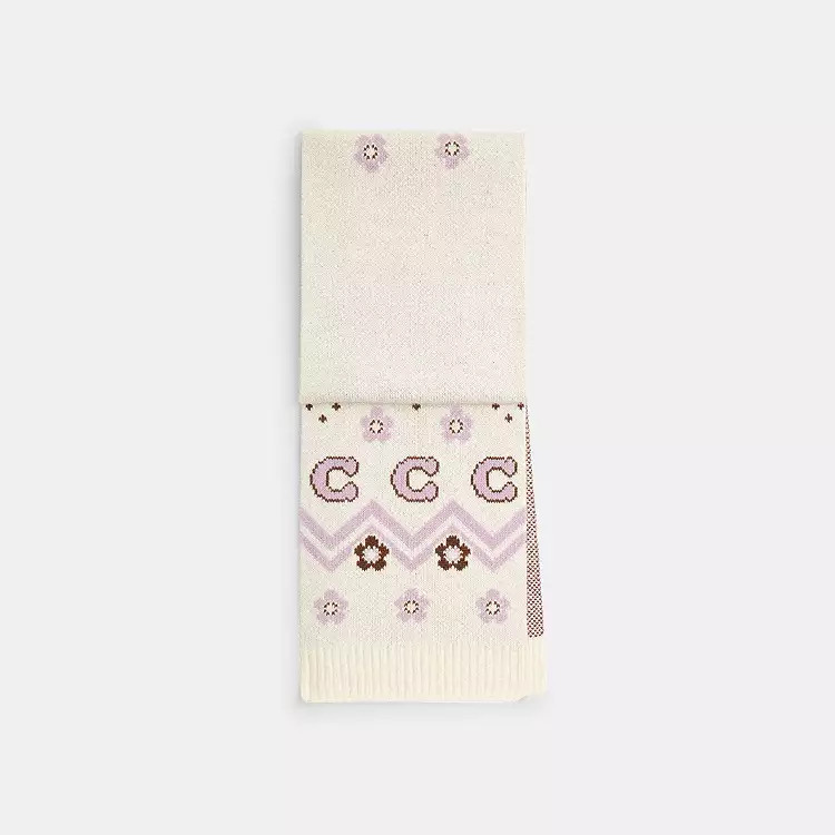 Fair Isle Print Knit Muffler | Coach Outlet US