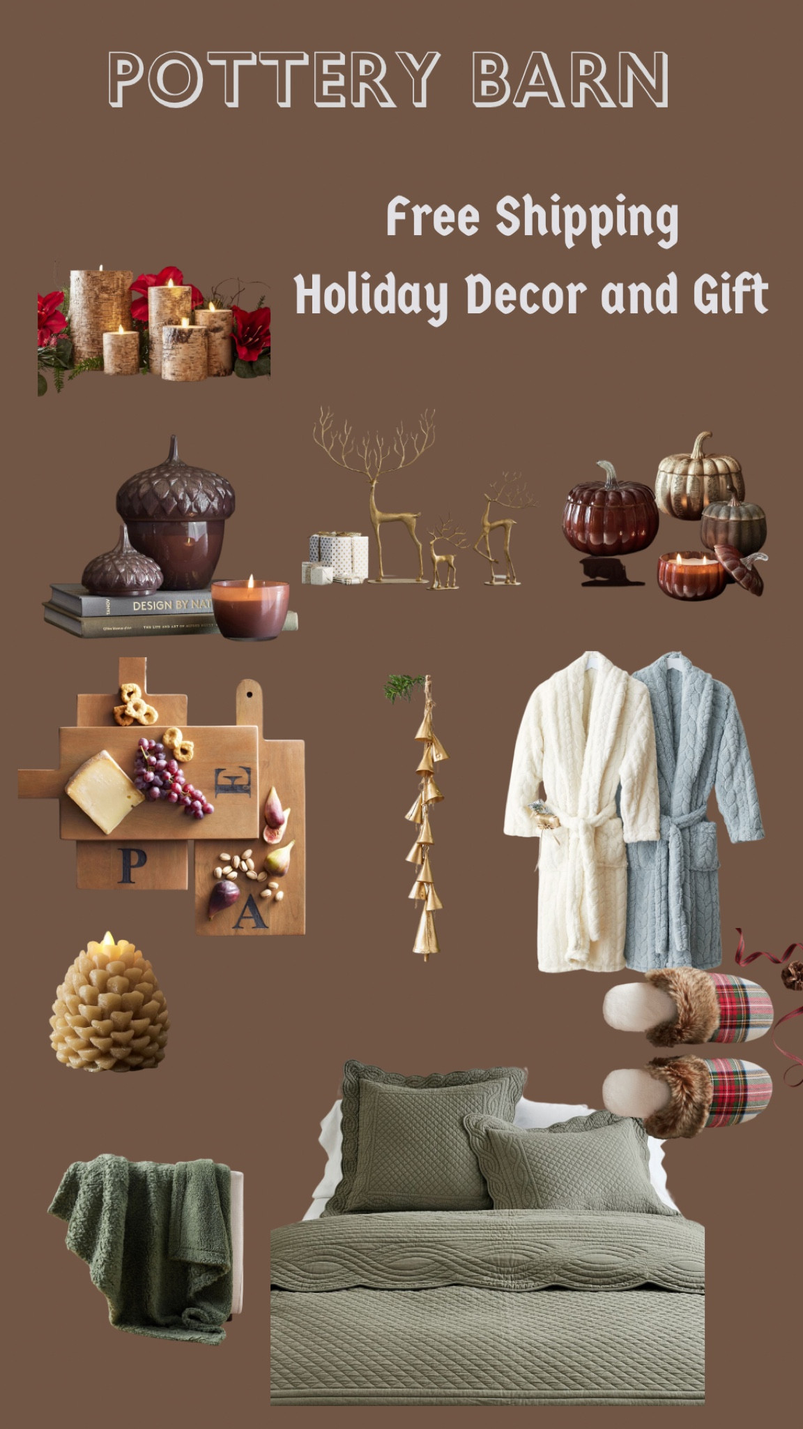 Free shipping pottery barn holiday decor and gift guide. 30% off 

#LTKHoliday #LTKsalealert #LTKGiftGuide