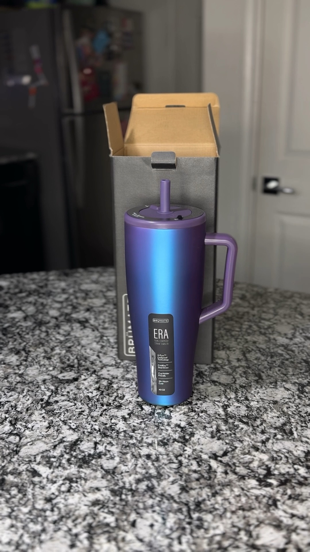 Unboxing my new Brümate Era 40oz tumbler in Dark Aura 🌈 — this color is stunning! The perfect insulated stainless steel tumbler for keeping drinks cold all day, with a leakproof lid, cupholder-friendly base, and easy-carry handle. If you love Stanley-style tumblers but want something sleeker, the Brümate Era is it. Obsessed already! 💜✨

#LTKFindsUnder100 #LTKActive #LTKFindsUnder50
