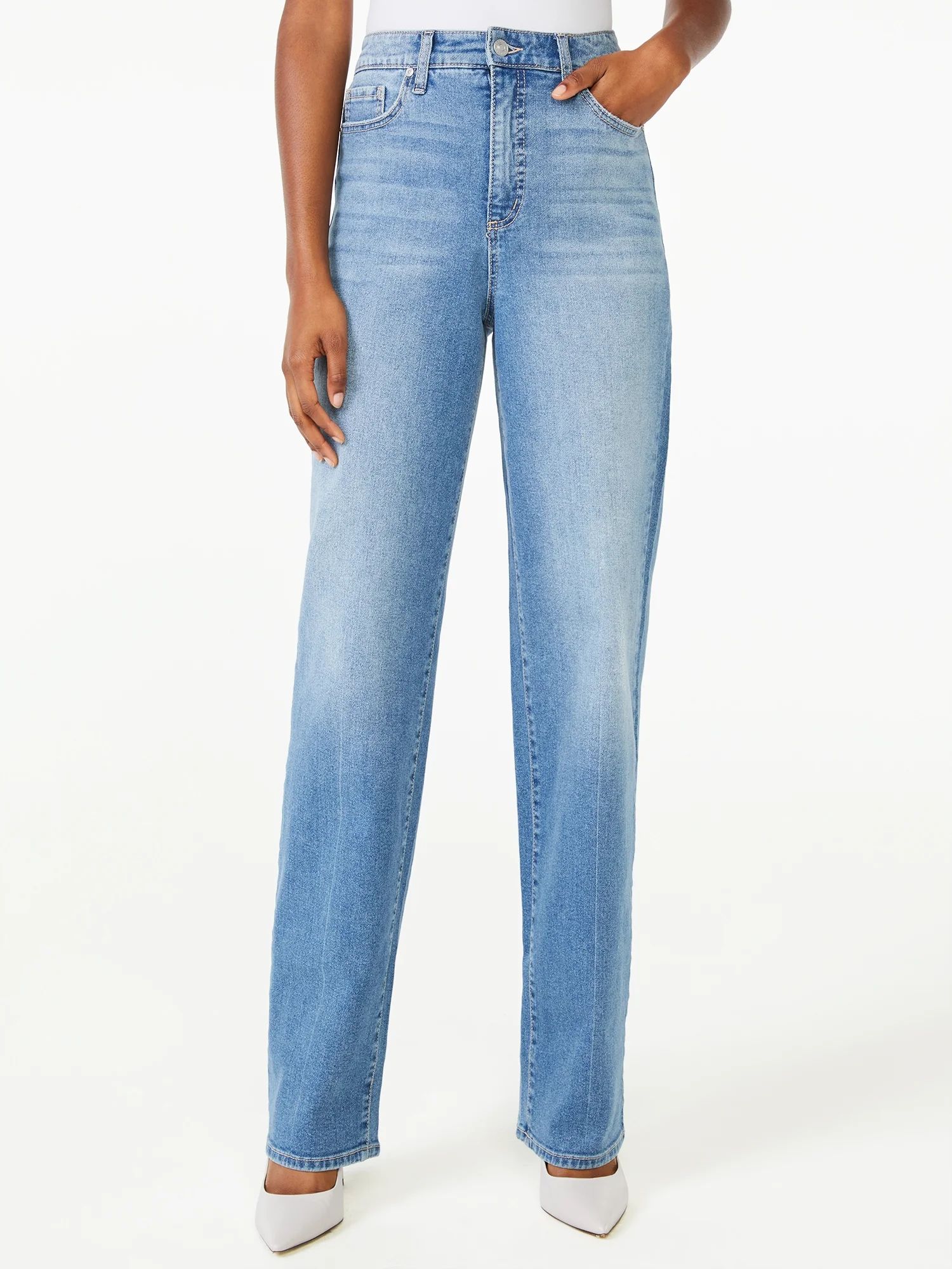 Scoop Women's Ultra High-Rise Retro Jeans | Walmart (US)