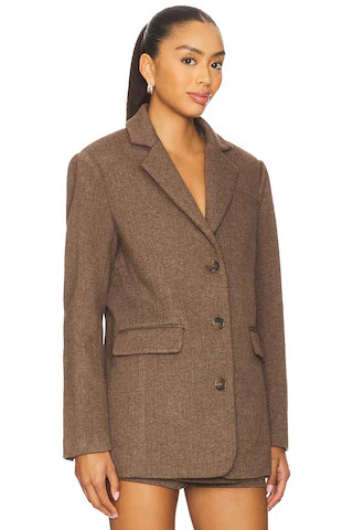 Line & Dot Belmont Blazer in Brown. - size M | Revolve Clothing (Global)