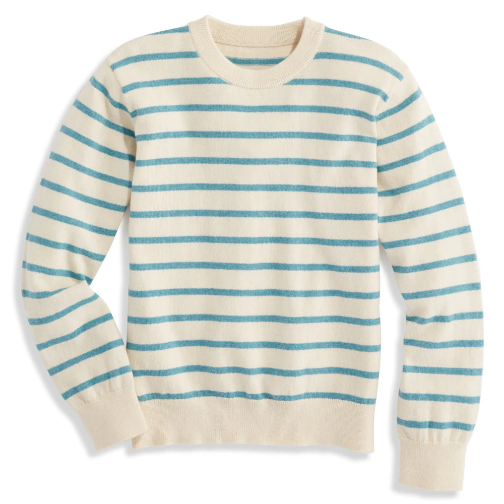 Striped Cashmere Blend Crewneck | bella bliss 