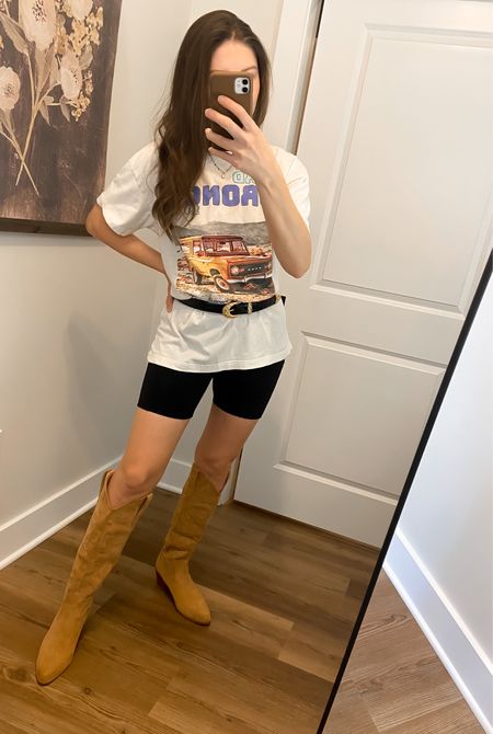 Obsessed with AF Mens graphic t’s. I’m wearing a size large tall. 

Country concert outfit
Western boots outfit
Amazon western boots
Concert outfit

#LTKshoecrush #LTKfindsunder50