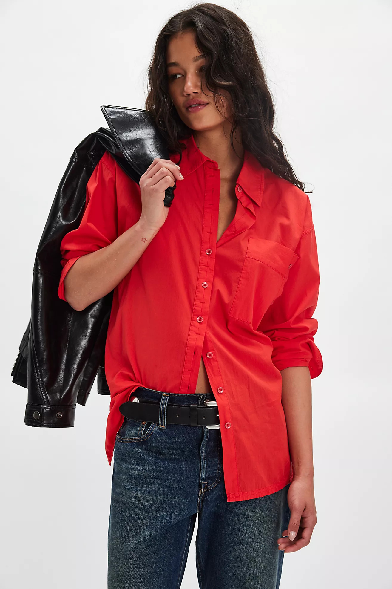 We The Free Hallie French Cuff Shirt | Free People (Global - UK&FR Excluded)