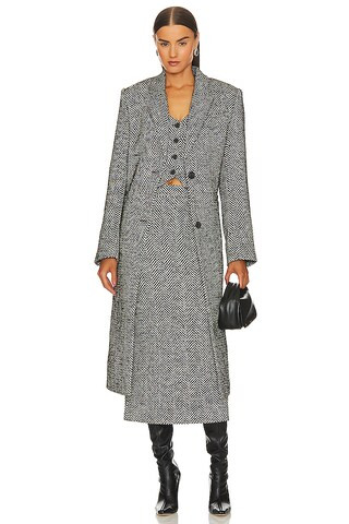 L'Academie June Coat in Black & White from Revolve.com | Revolve Clothing (Global)