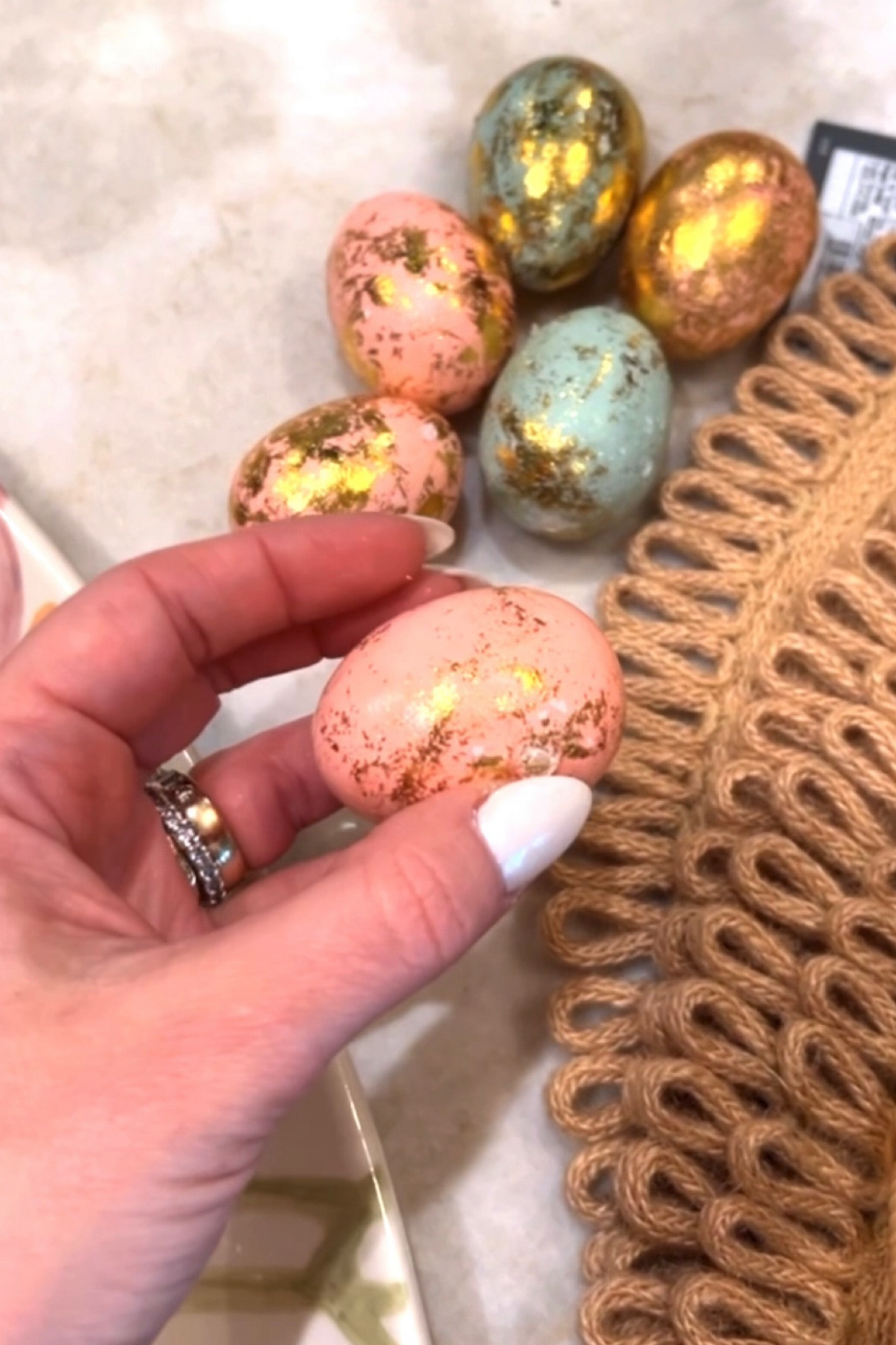 Good speckled Easter egg decorations! Perfect for Easter tablescapes! Fill them in your floral arrangements! 

#LTKunder50 #LTKhome