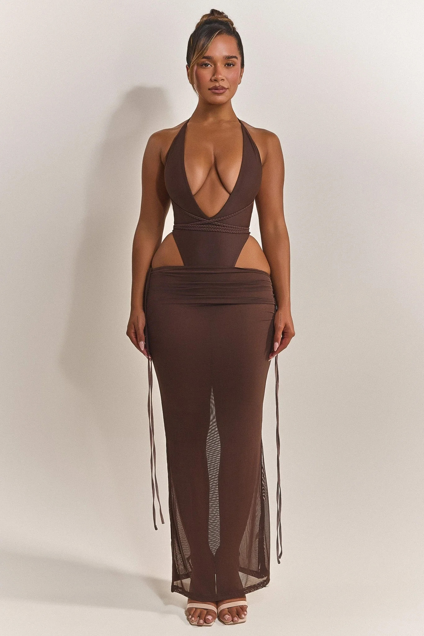 The Vela Maxi Coverup in Brown | Mars The Label
