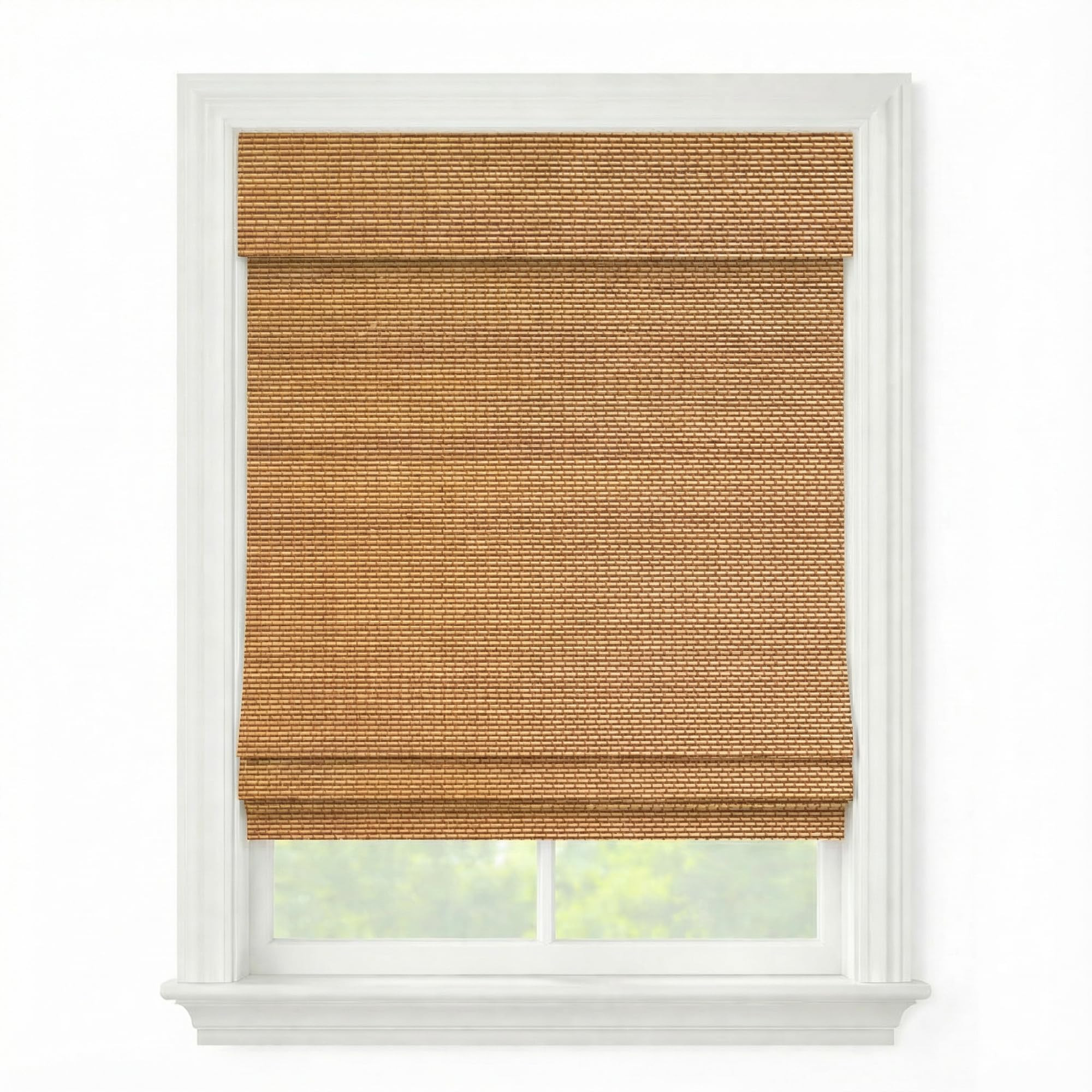 Cordless Woven Wood Roman Shades, Bamboo Shades Sizes 20 to 72 Wide and 24 to 72 High, Bamboo Mes... | Amazon (US)