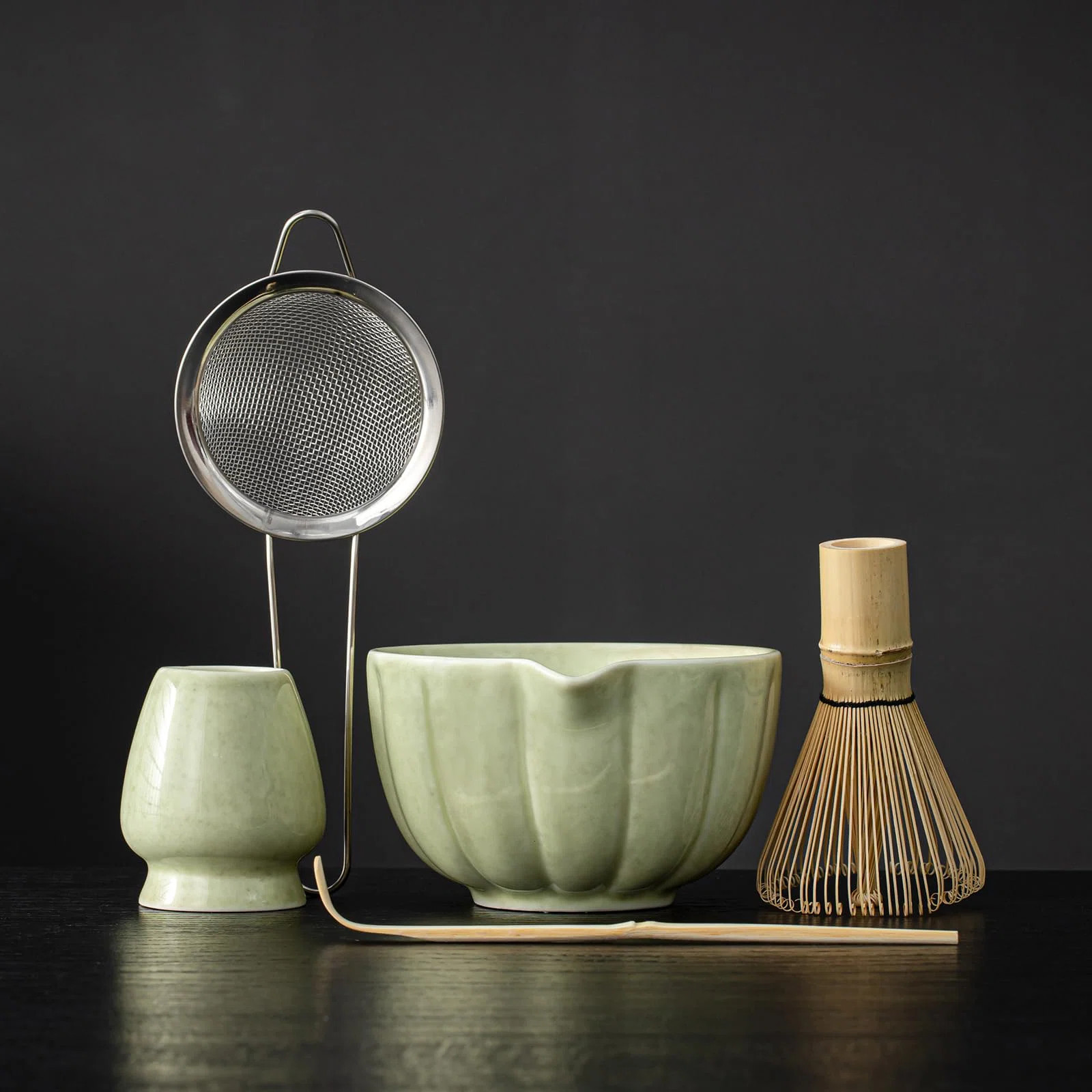 Matcha Whisk Set, Matcha Bowl With Spout, Matcha Whisk, Chasen Holder, Sifter, Bamboo Scoop - 5 P... | Wayfair North America