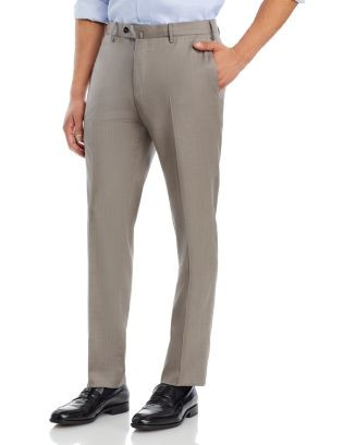 Slim Fit Flat Front Wool Trousers | Bloomingdale's (AU)