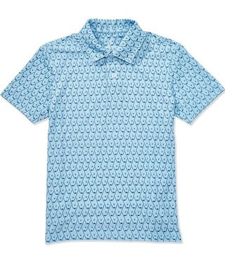 Little Boys Golf Club Print Short Sleeve Polo | Dillard's