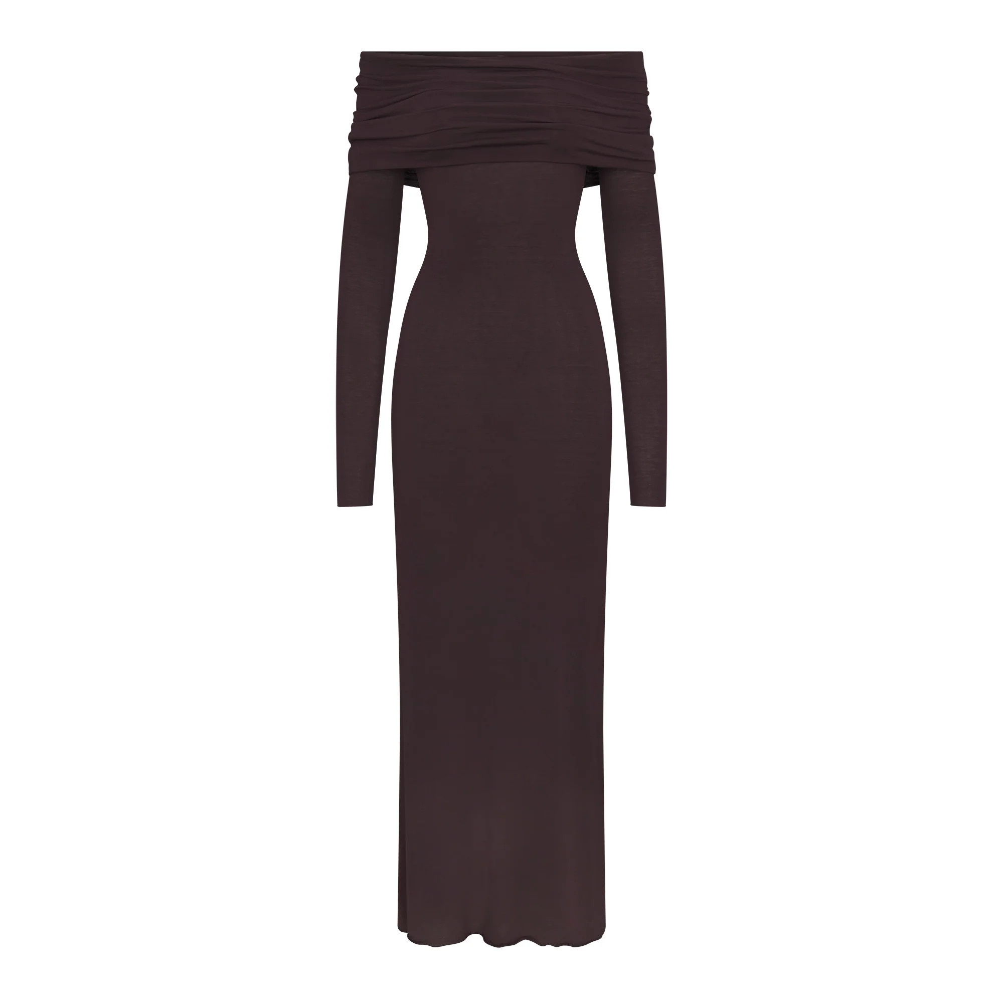 SHEER MODAL OFF THE SHOULDER LONG DRESS | PHOENIX | SKIMS (US)