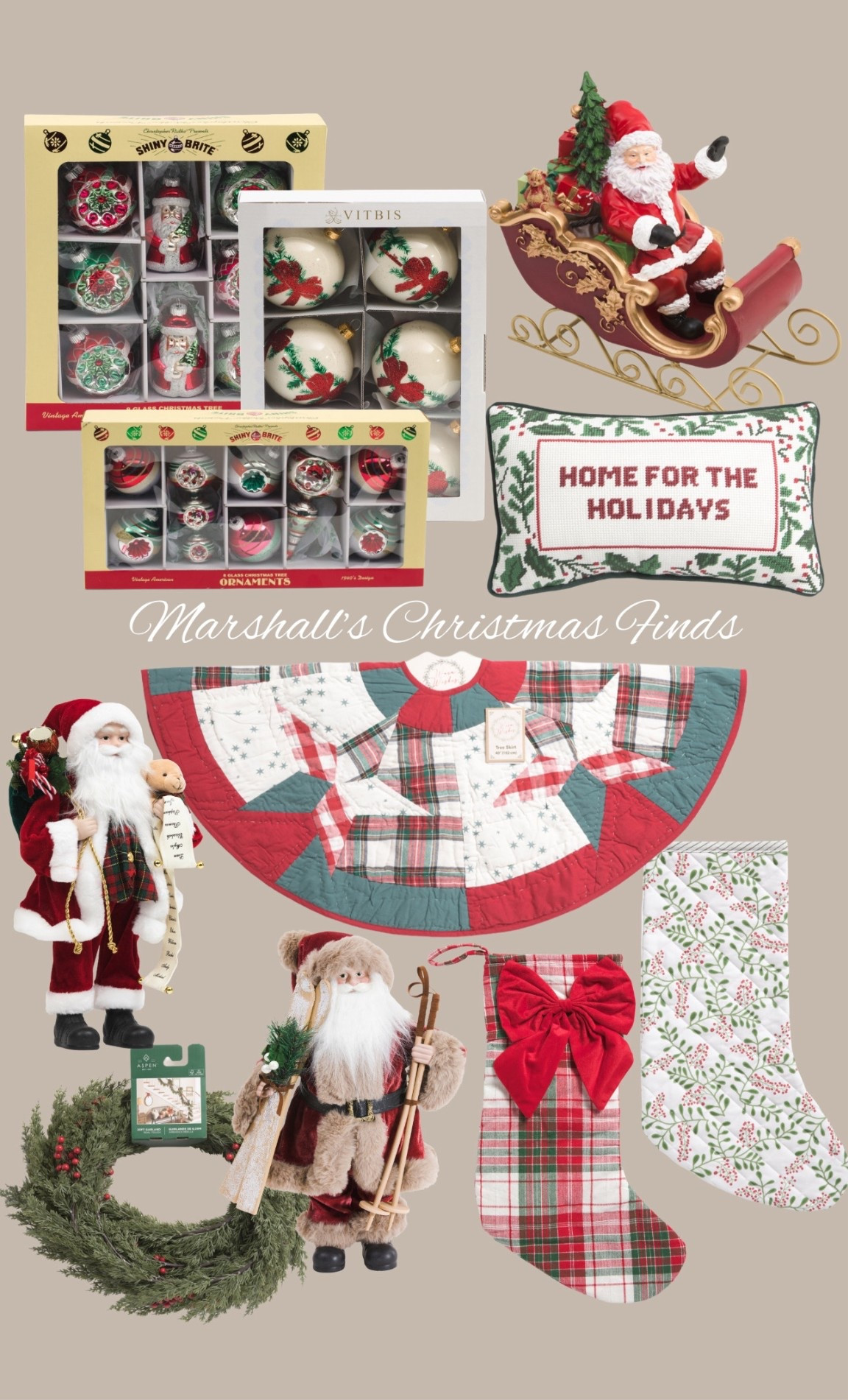Cozy Christmas home decor finds from Marshalls! Vintage Christmas. Ornaments. Cozy Christmas. Cottage Christmas. 

#LTKHome #LTKSeasonal #LTKHoliday
