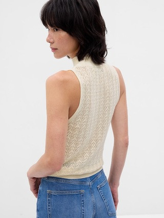 Pointelle Mockneck Sweater Tank | Gap (US)
