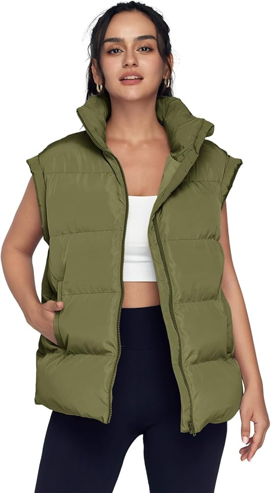 AUTOMET Womens Puffer Vests Bubble Jackets Sleeveless Puffy Long Down Coats Outerwear Quilted Win... | Amazon (US)