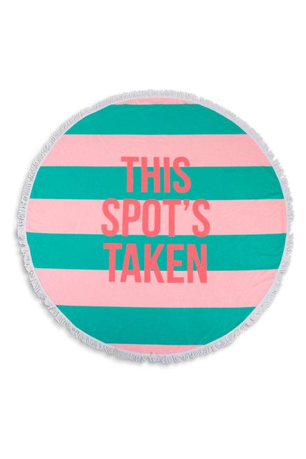 This Spot's Taken Round Beach Towel | Shade Critters