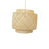 VDECOR Bamboo Pendant Light, Handcrafted Rattan Pendant Light for Home Decoration, Rustic Style Eco- | Amazon (US)