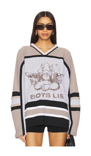 Dating History Mother Pucker Jersey Top in Grey | Revolve Clothing (Global)