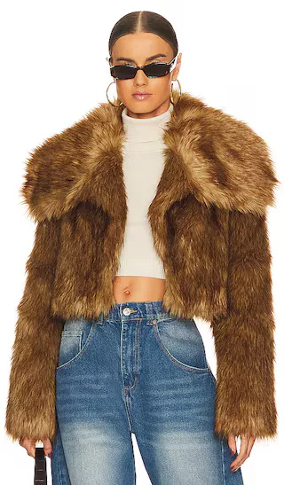 Topshop Crop Faux Fur Coat curated on LTK