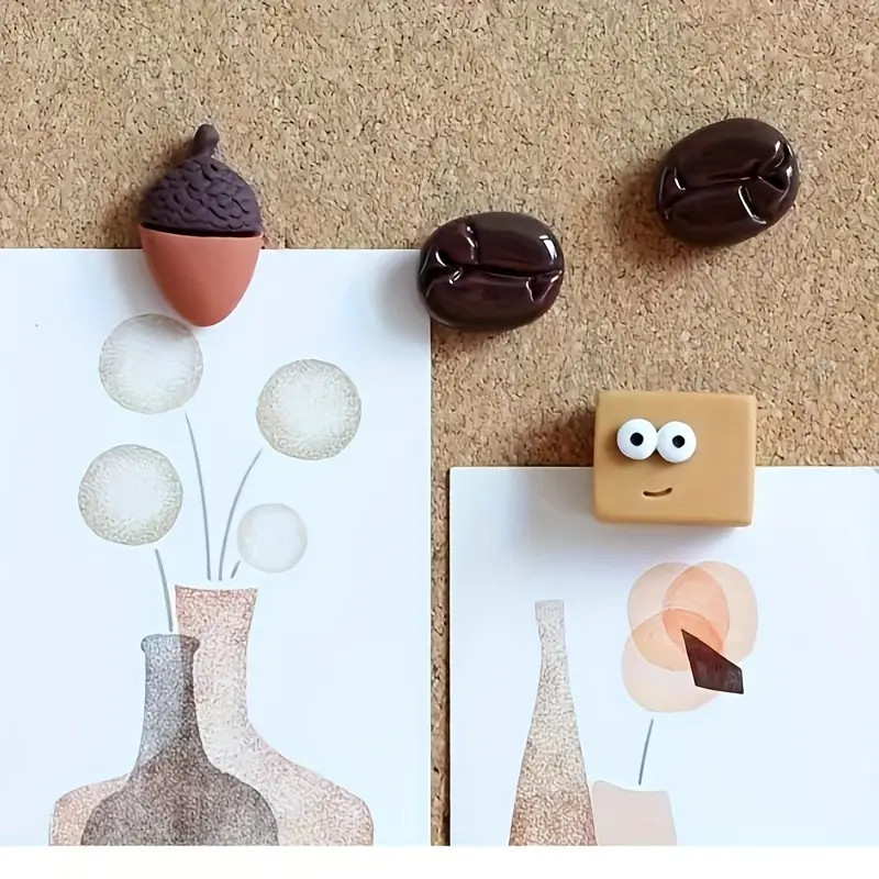 9pcs Coffee Bean Bread Nut Cartoon Thumbtack Racer Nail Cork Board Photo Wall Message Board Felt ... | Temu Affiliate Program