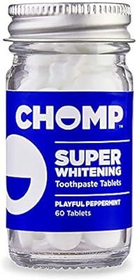 Chomp Toothpaste Tablets, Peppermint, Whitening 60 Count | Amazon (US)