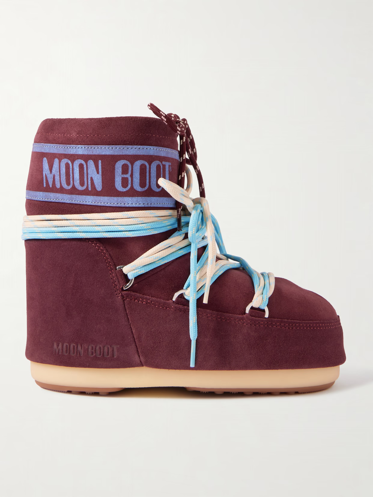 Moon Boot - Icon Low Printed Suede Snow Boots - Brown | NET-A-PORTER (US)