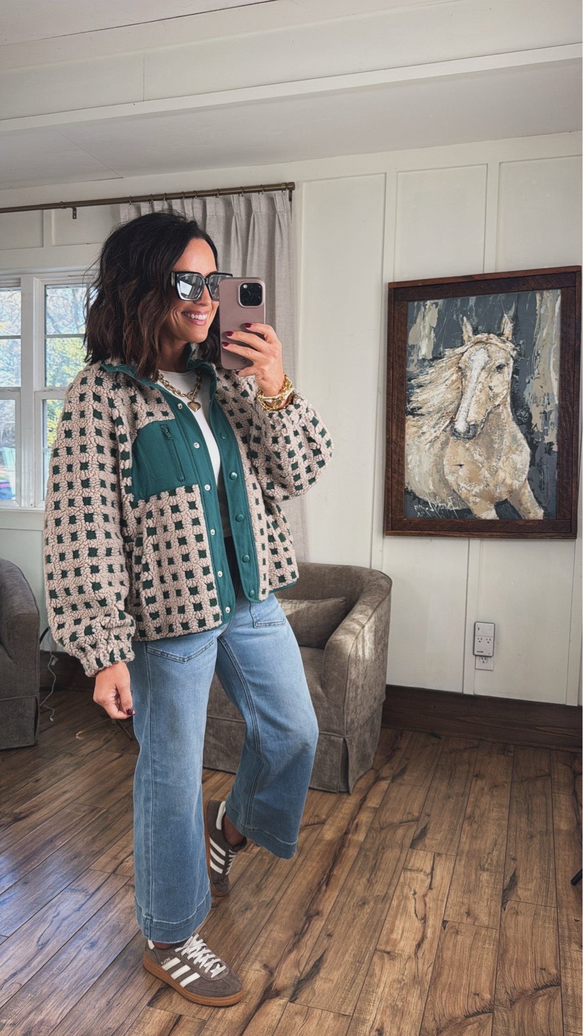 This jacket! Y’all I’m loving the color and pattern. This outfit is perfect for the winter weather. Loving how soft and warm this is. Winter cute outfits cute pattern jackets mom approved everyday wear casual clothes cute outfits mom life cute mom style Vintage Pickin 

#LTKdayinmylife #LTKootd #LTKmomlife