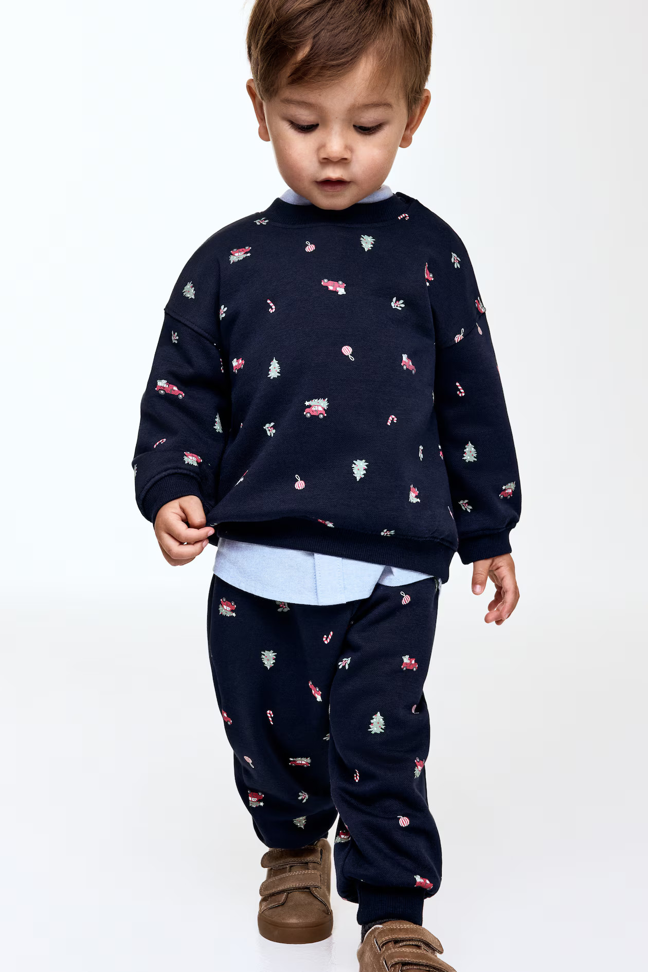 2-piece printed brushed-inside sweatshirt set | H&M (US + CA)