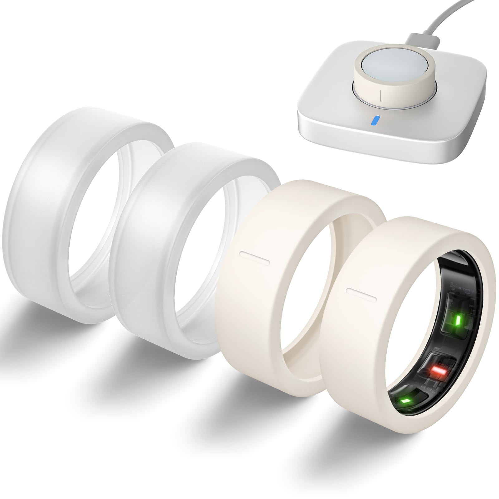 Ultra-Thin Covers Compatible with Oura Ring Gen 4/Oura Gen 3 Cover, Anti-Scratch Elastic Silicone... | Amazon (US)