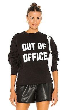 DEPARTURE Out Of Office Crew Neck Sweatshirt in Black from Revolve.com | Revolve Clothing (Global)