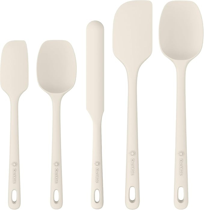 5 Pieces Silicone Spatula Set, Food Grade Rubber Spatula, Upgrade Strong Handle with Ergonomic Gr... | Amazon (US)