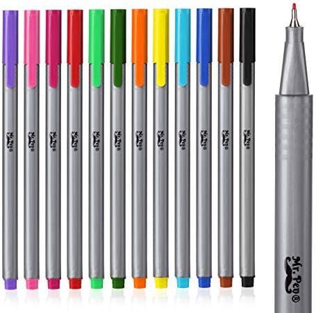 Mr. Pen- Fineliner Pens, 12 Pack, Pens Fine Point, Colored Pens, Journal Pens, Bible Journaling Pens | Amazon (US)