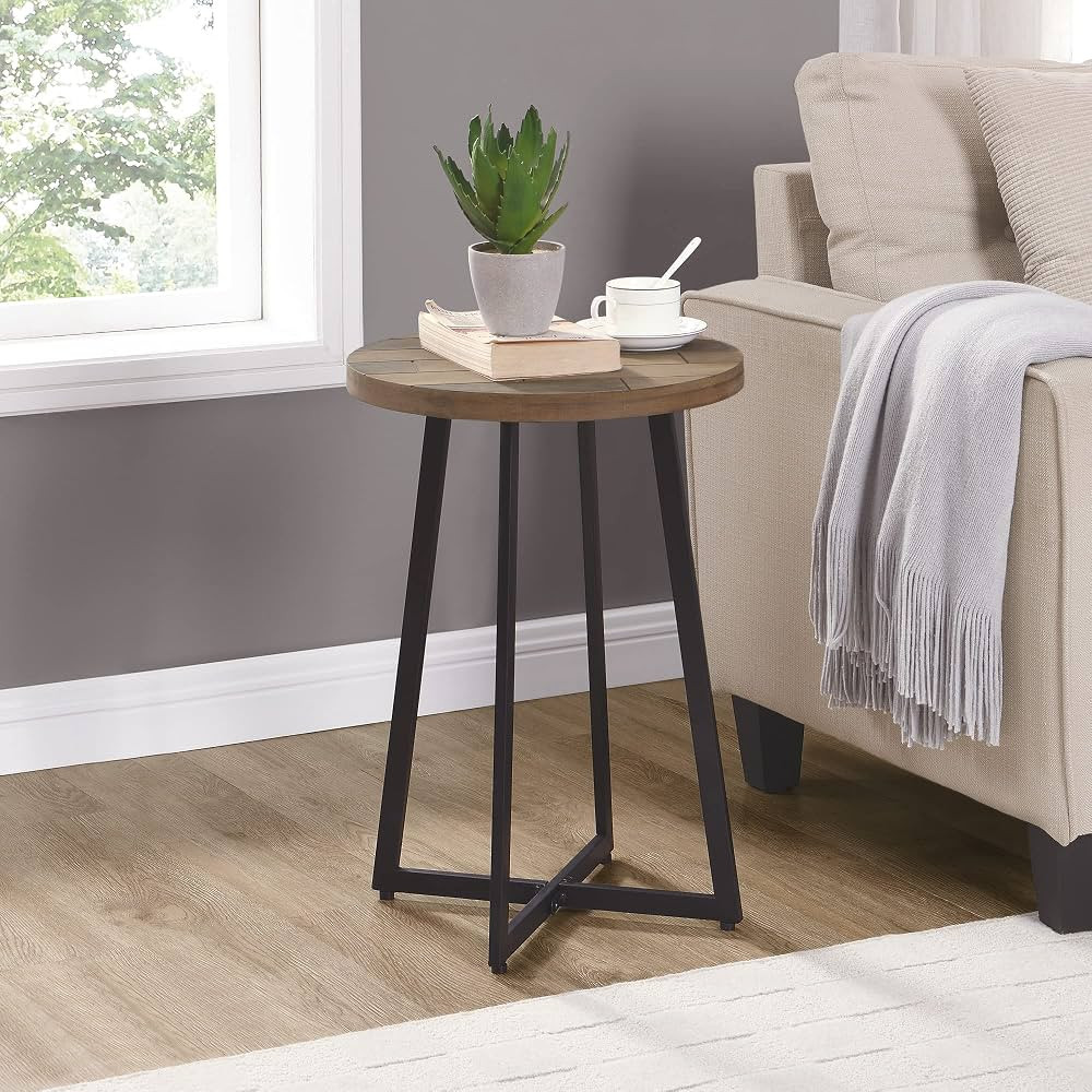 FirsTime & Co. Miles Rustic Table, 22"H x 16"W x 16"D, Natural, Aged Black | Amazon (US)