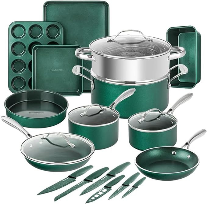 Granitestone 21 Pc Kitchen Pots and Pans Set Non Stick, Kitchen Cookware Sets, Pot and Pan Set, N... | Amazon (US)