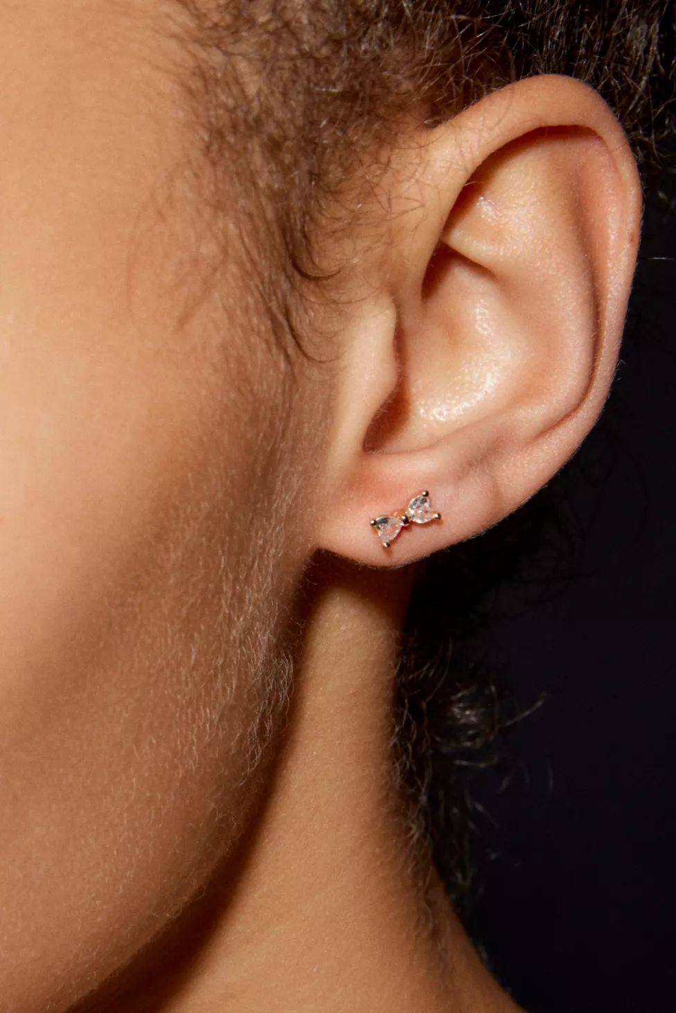 Delicate Rhinestone Bow Earring | Urban Outfitters (US and RoW)